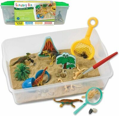 Sensory Bin Dinosaur Dig