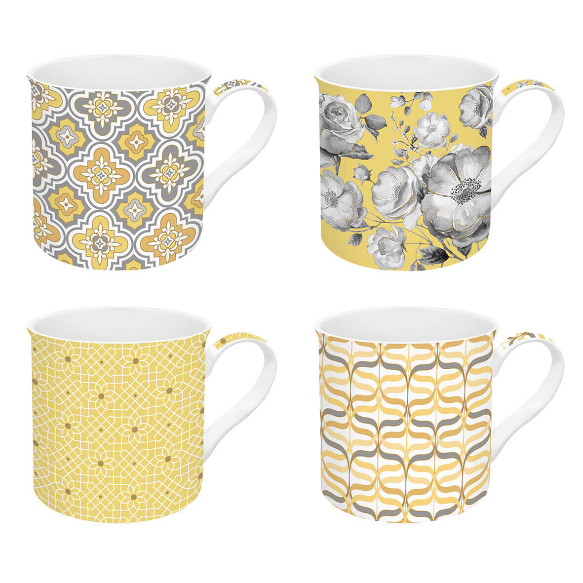 Set de 4 Mugs en Caja de Regalo Trend & Color Yellow