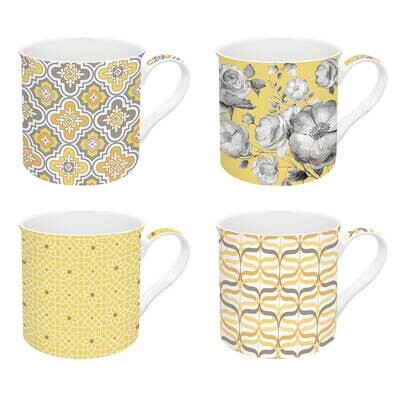 Set de 4 Mugs en Caja de Regalo Trend & Color Yellow