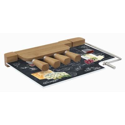 Quesera con Alambre y 4 Cuchillos World of Cheese