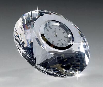 Reloj de Escritorio de Cristal Diamante
