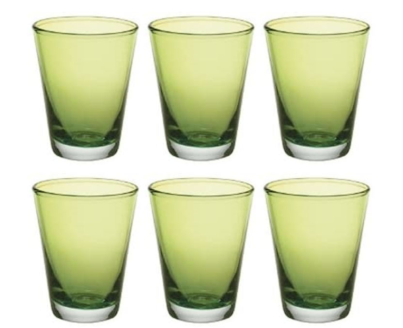 Set de 6 Vasos de Agua Nadia Verdes