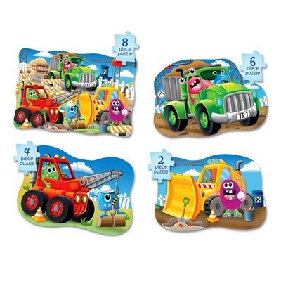 Monster Trucks 4 in a Box Puzzles