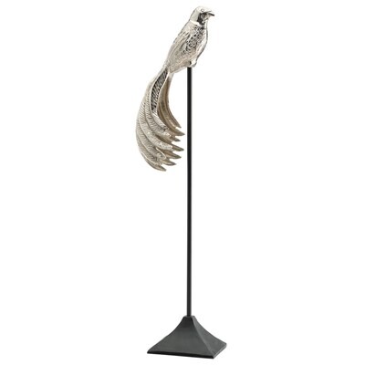 Perched Bird of Paradise Sculpture 30.5"
