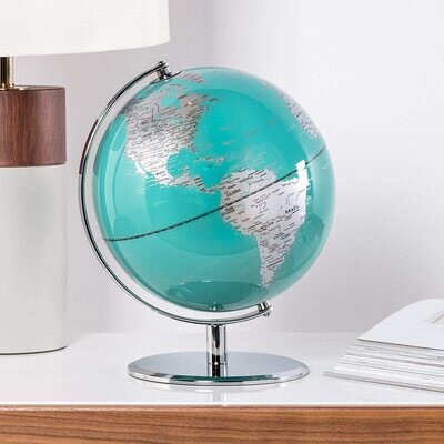 Latitude World Globe Teal