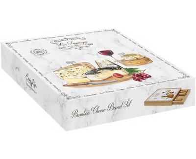 Quesera de Bambu con Gaveta de Cuchillos Les Fromages