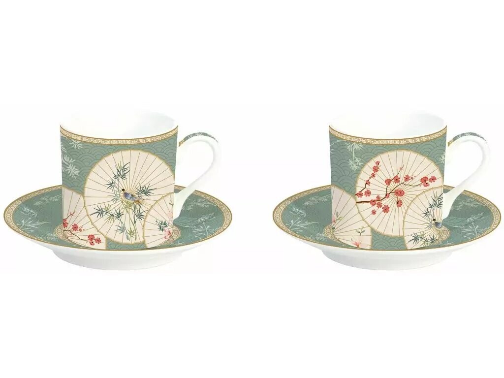 Set de 2 Tazas de Espresso de Porcelana Oriental Dreams