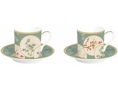 Set de 2 Tazas de Espresso de Porcelana Oriental Dreams