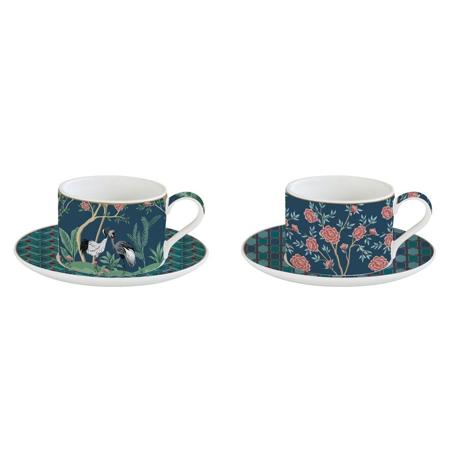 Set de 2 Tazas con Platitos Mandalay