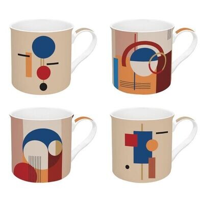 Set de 4 Mugs Bauhaus