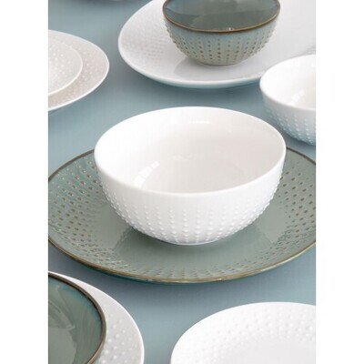 Bowl de Porcelana Drops White