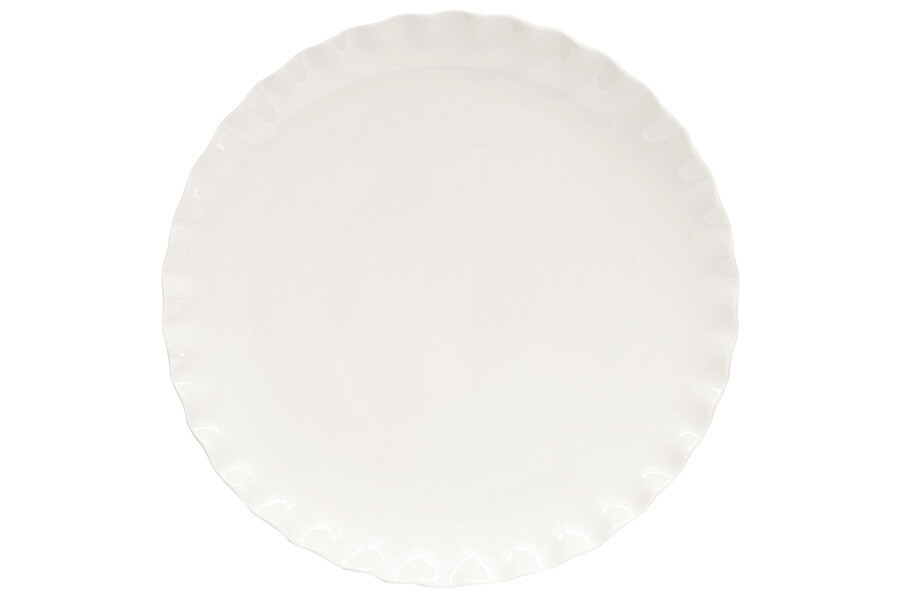 Bandeja de Porcelana Redonda Onde White