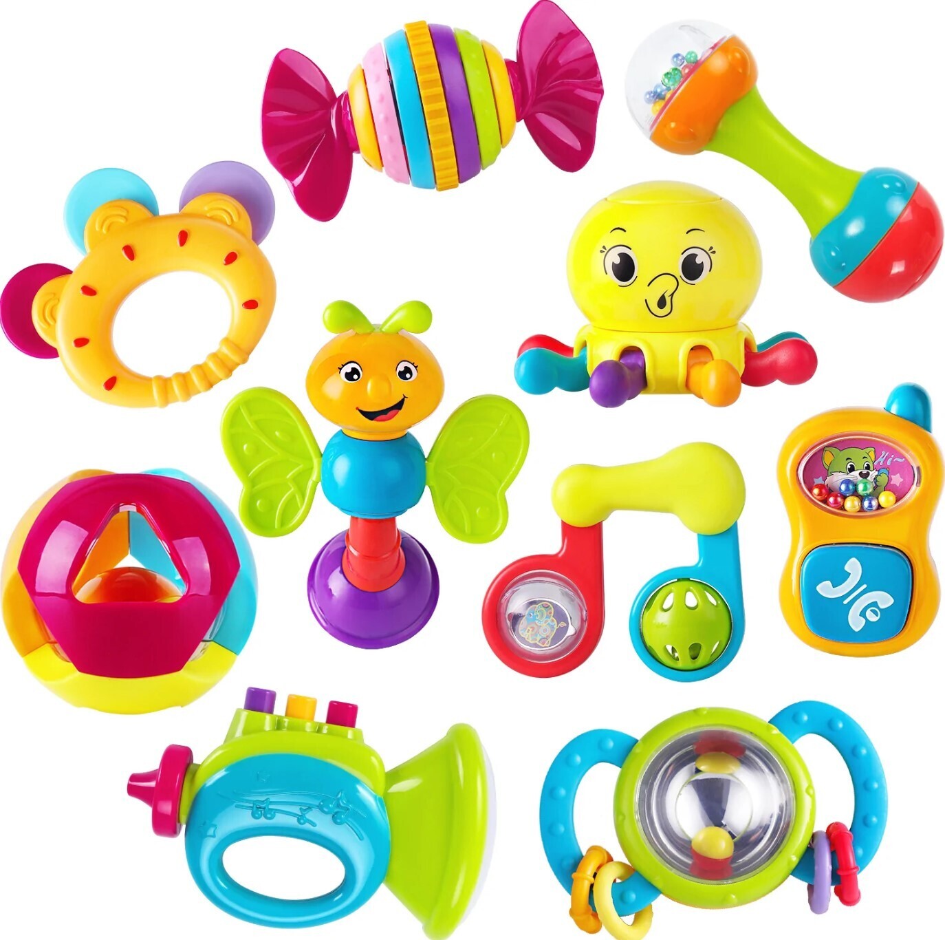 10Pc Baby Rattle Toys