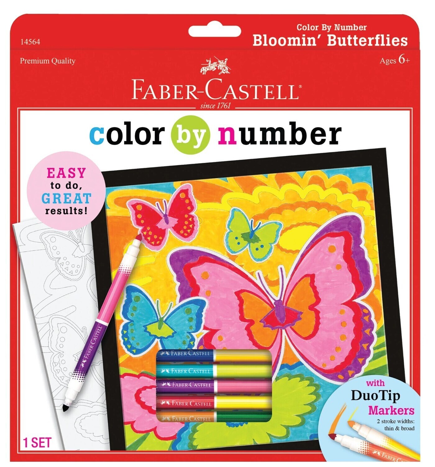 Color By Number Bloomin Butterflies