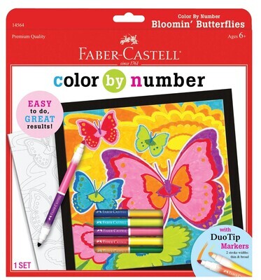 Color By Number Bloomin Butterflies