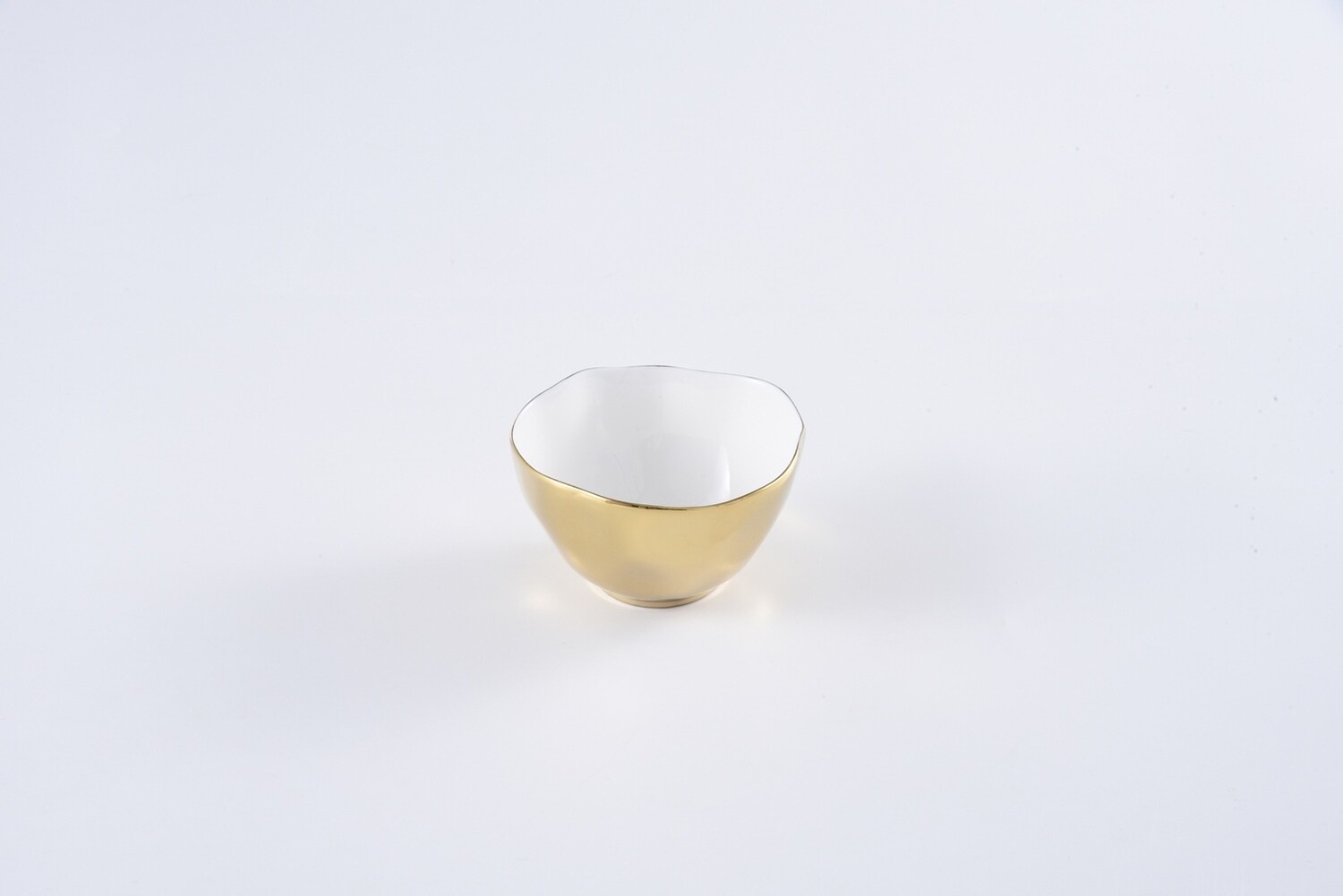 Mini Snack Bowl Dorado (Blanco)