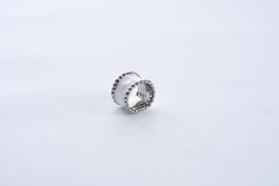 Set de 4 Anillos de Servilleta Blancos (Plateado)