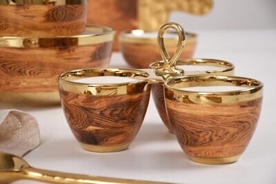 Bowl con 3 Secciones Madera