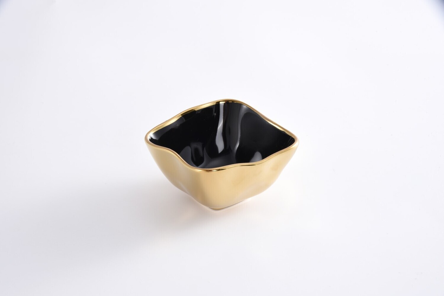 Mini Bowl Cuadrado Dorado (Negro)