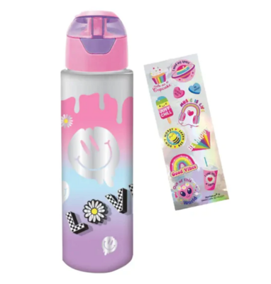 H2O Bottle with Stickers Cool Vibes