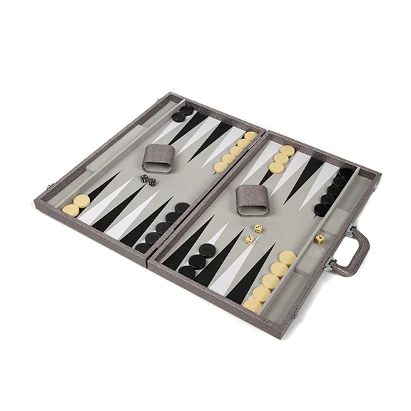 Onyx Backgammon Set (Silver)