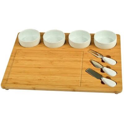 Quesera Florence con 4 Bowls y 3 Cuchillos