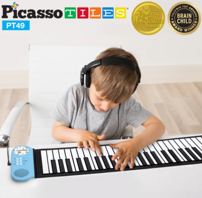 Roll Up Piano - Black and White