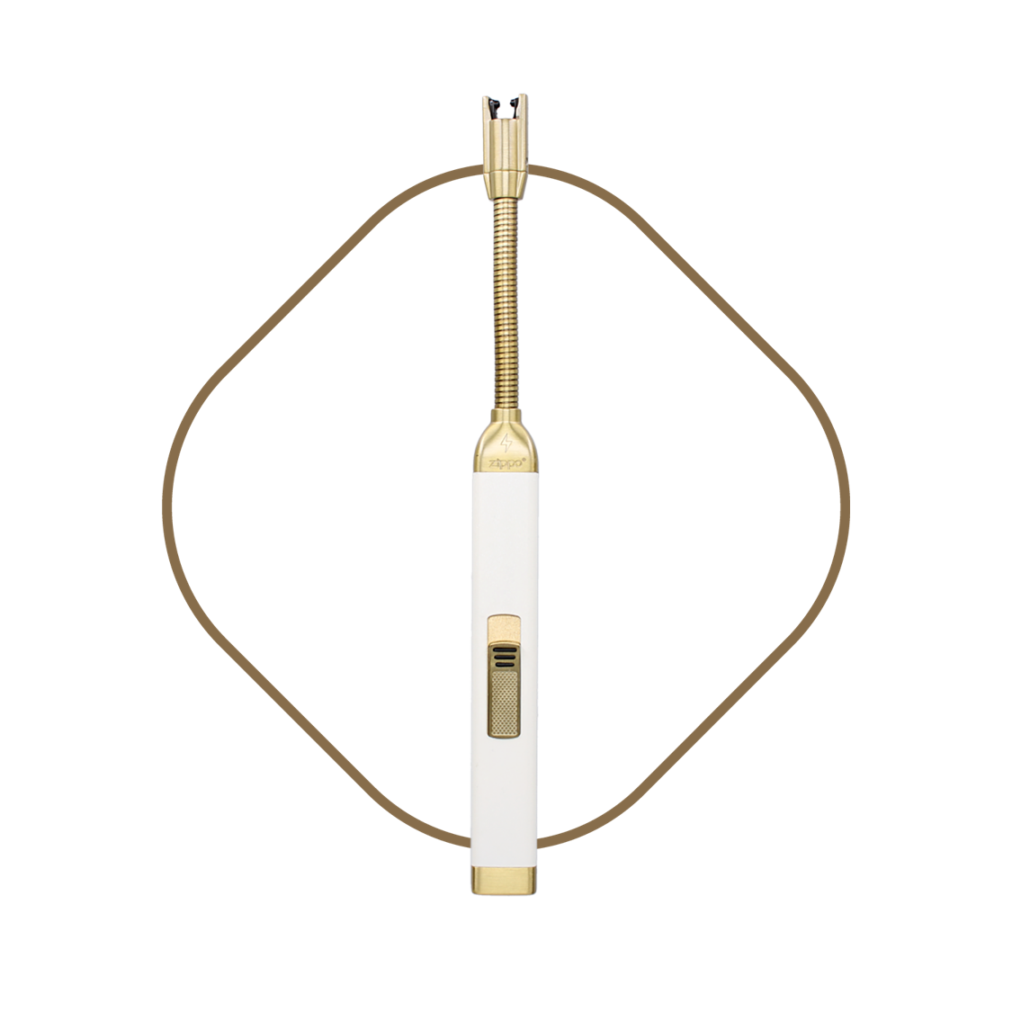 Encendedor de velas USB recargable crema y dorado