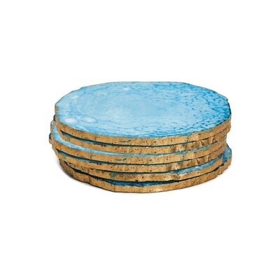 Set de 6 Coasters de Resina Azules