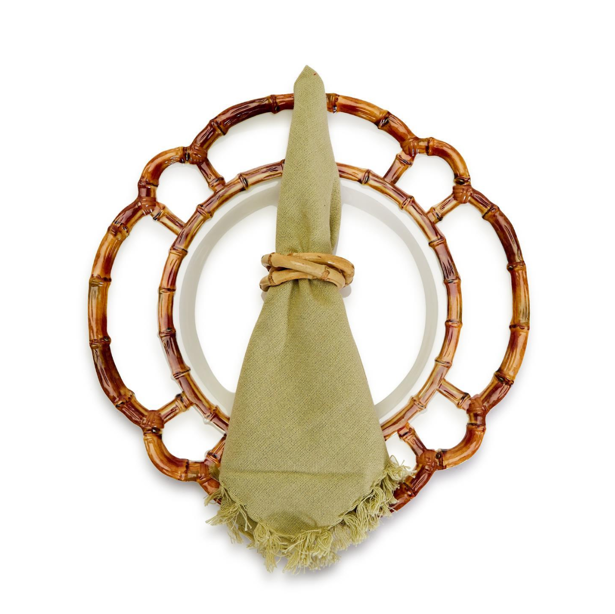 Set de 4 Anillos de Servilleta de Bamboo