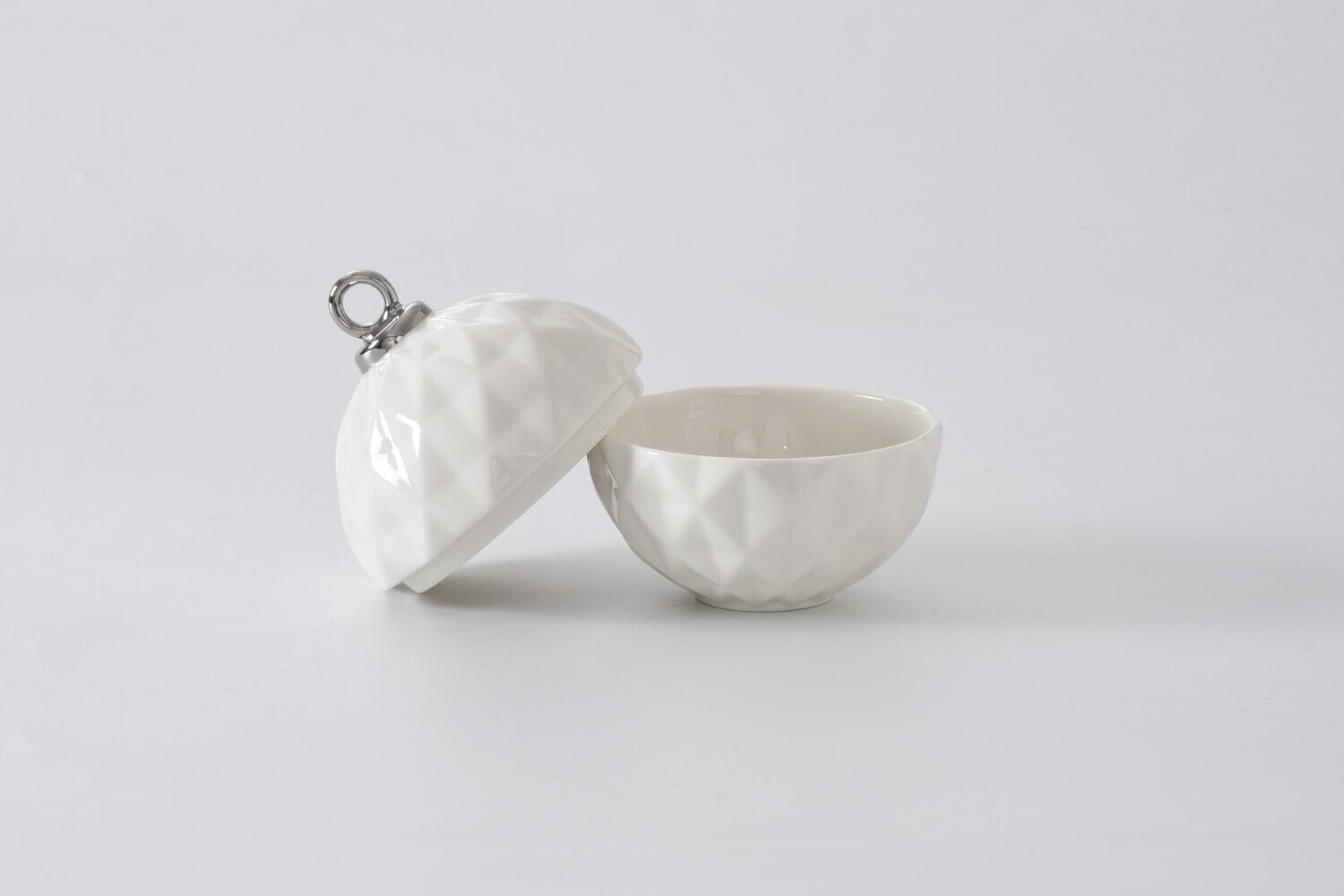 Small Ornament Bowl Blanco (Plateado)