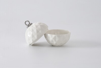 Small Ornament Bowl Blanco (Plateado)