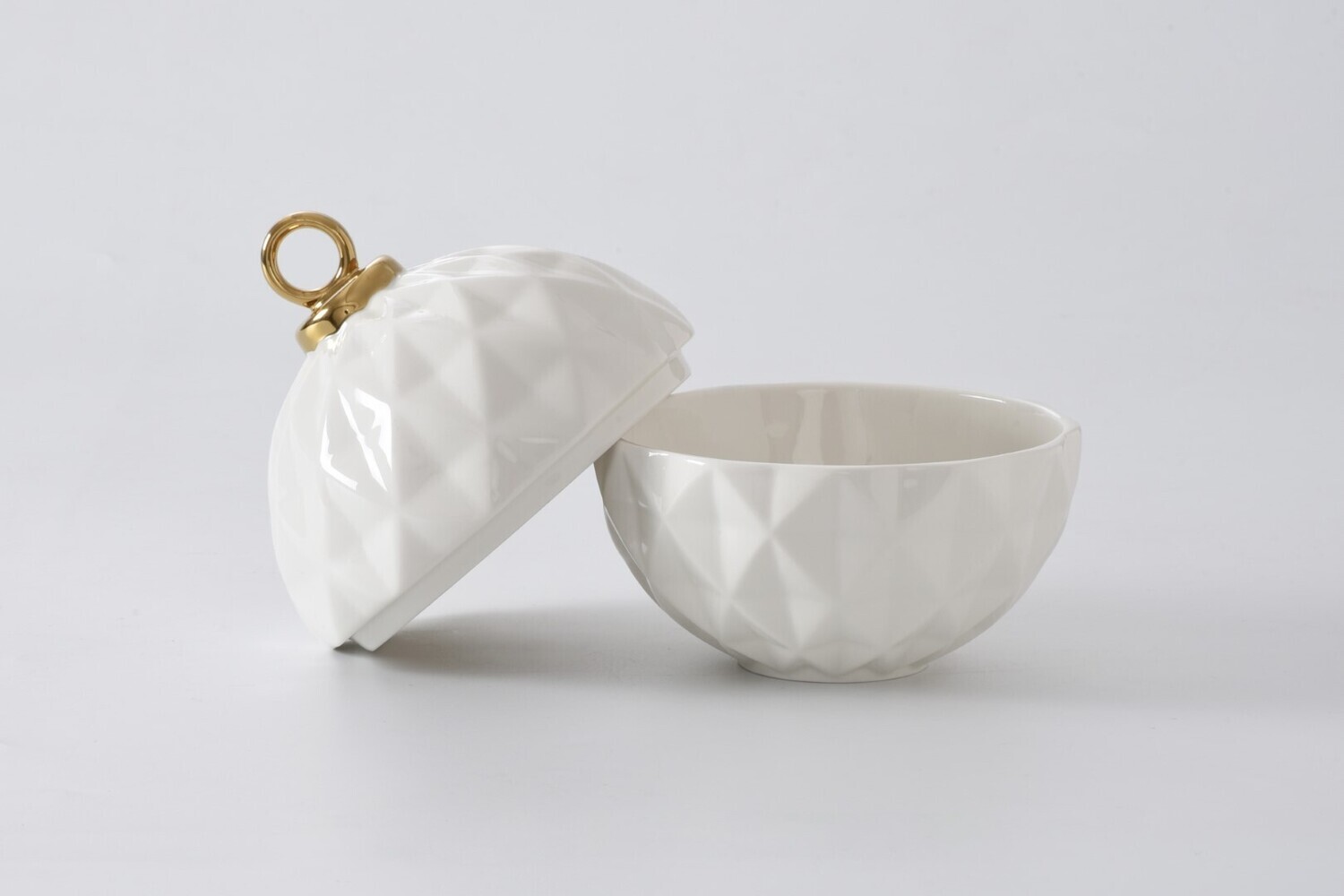 Large Ornament Bowl Blanco (Dorado)