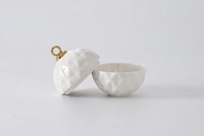 Small Ornament Bowl Blanco (Dorado)