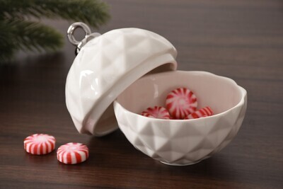Small Ornament Bowl Blanco (Plateado)