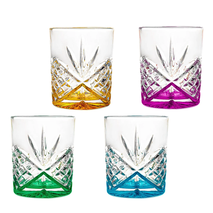 Set de 4 Vasos Bajos Dublin de Colores