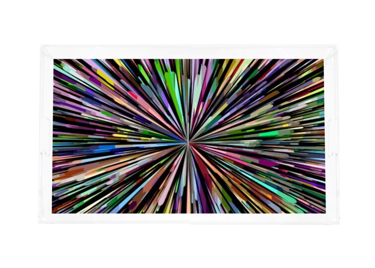 Bandeja Acrilica Rectangular Mediana Fireworks Black
