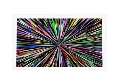 Bandeja Acrilica Rectangular Mediana Fireworks Black