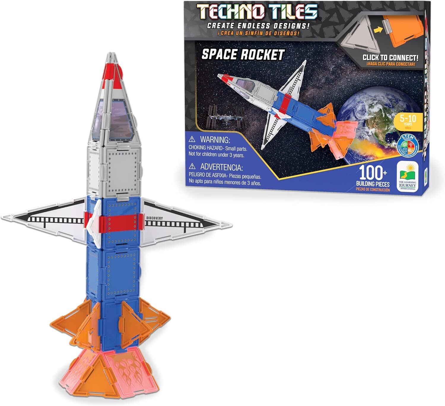 Techno Tiles Space Rocket 100 pieces
