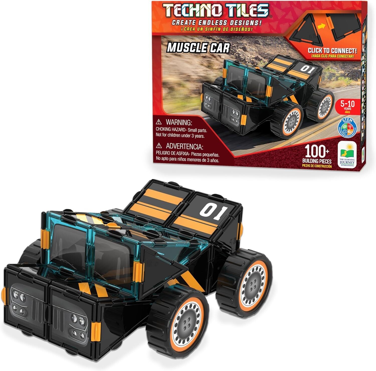 Techno Tiles Muscle Car 100 pieces