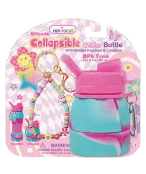 Collapsible Water Bottle Groovy Flower