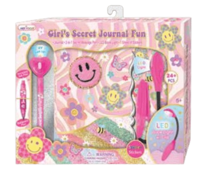 Girl's Secret Journal Fun Groovy Flower