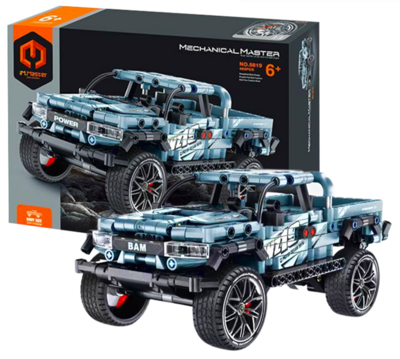 Pull Back Blue Pickup Truck (463 Pcs)