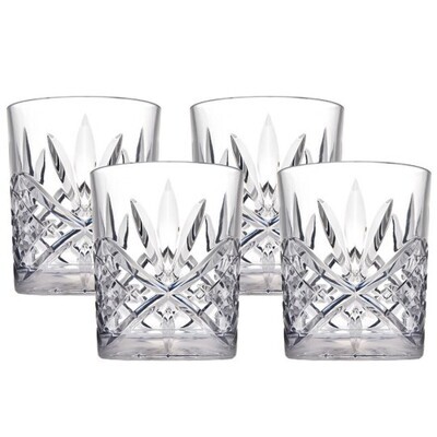 Set de 4 Vasos Bajos Dublin Acrilicos Transparentes