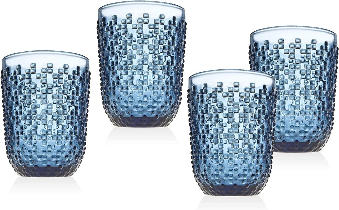 Set de 4 Vasos Bajos Alba Blue Sapphire