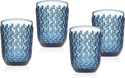 Set de 4 Vasos Bajos Alba Blue Sapphire
