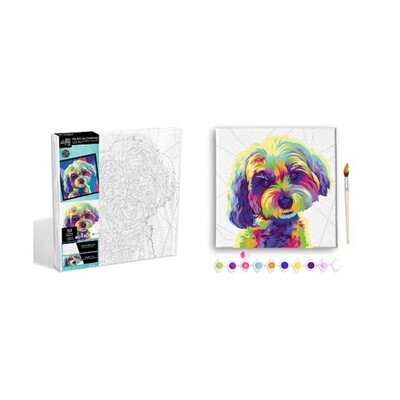 Paint in Canvas Pop Art Dog Kit