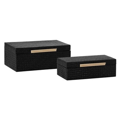 Set de 2 Cajas Bamboo Pandam Black