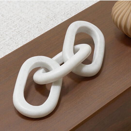 Marble Chain Decor White