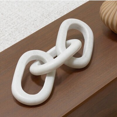 Marble Chain Decor White